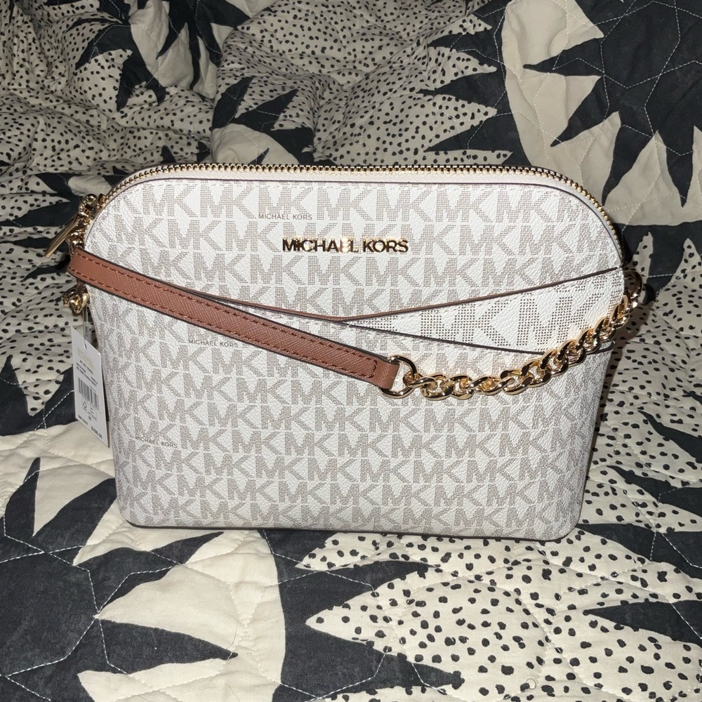 NWT Michael Kors • Jet Set Medium Logo Dome Crossbody Purse - Picture 7 of 7